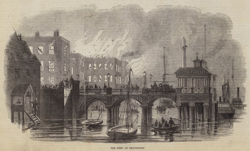 Branden i Gravesend av William Henry Pike
