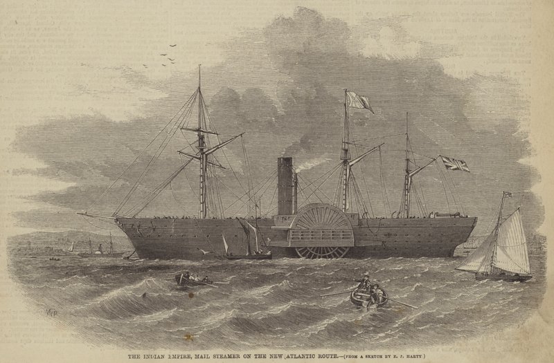 Det indiska imperiet, Mail Steamer på New Atlantic Route av William Henry Prior