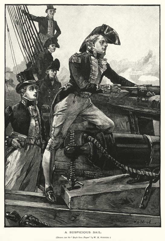 Ett misstänkt segel (gravyr) av William Heysham (after) Overend