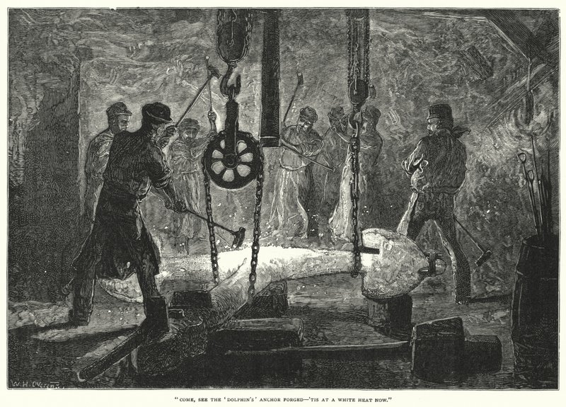 Smidningen av ankaret (gravyr) av William Heysham (after) Overend