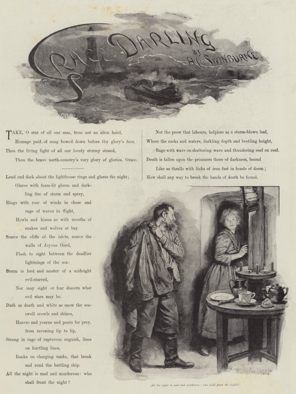 Grace Darling, av A C Swinburne av William Heysham Overend