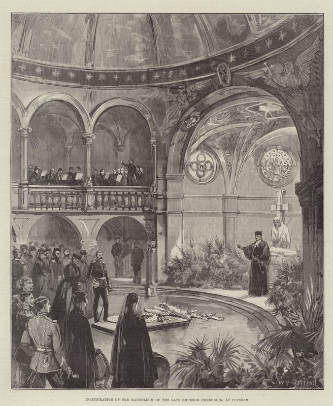 Invigning av den avlidne kejsar Fredriks mausoleum i Potsdam av William Heysham Overend