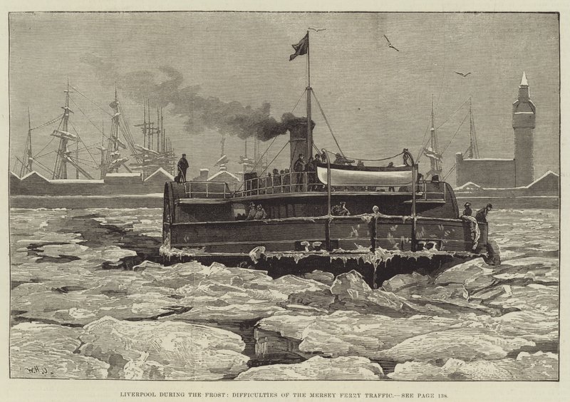 Liverpool under frosten, svårigheterna med Mersey Ferry Traffic av William Heysham Overend