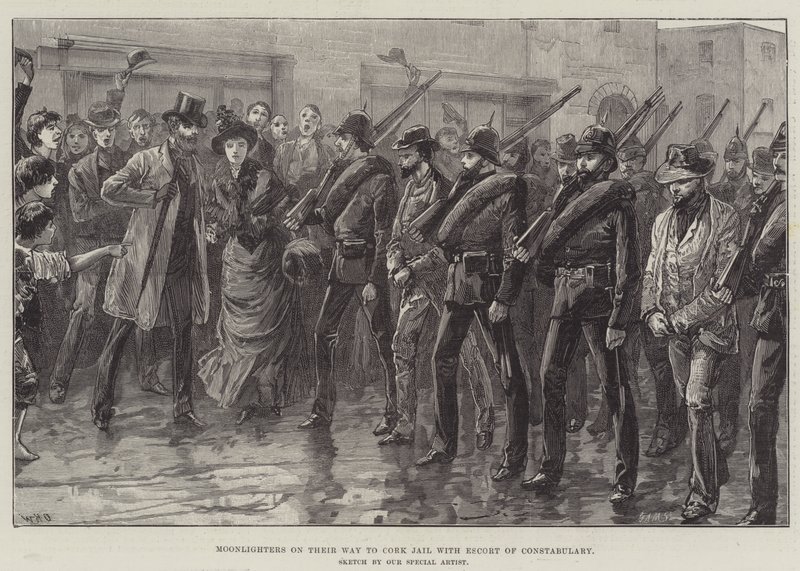 Moonlighters på väg till Cork Jail med Escort of Constabulary av William Heysham Overend