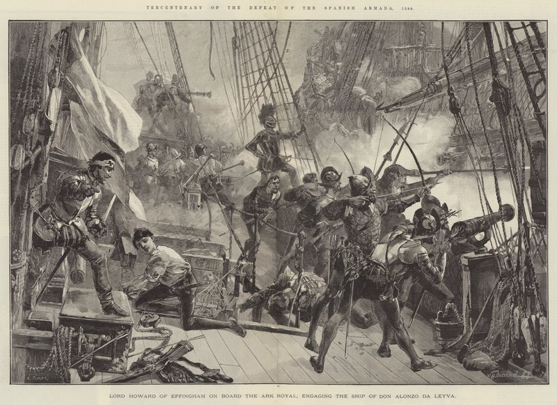 Trehundraårsjubileum av den spanska armadans nederlag, 1588 av William Heysham Overend