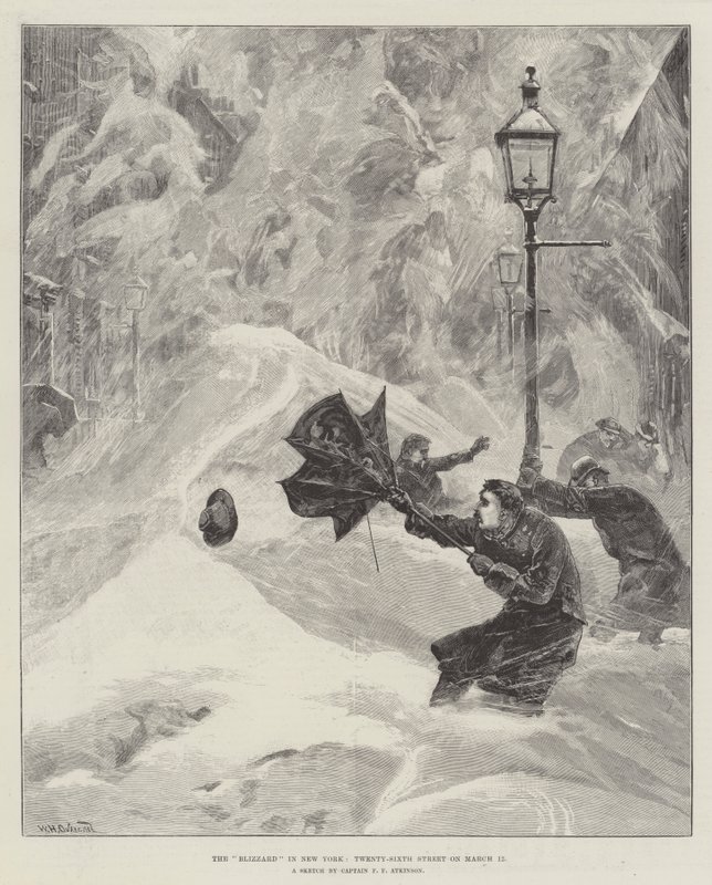 The Blizzard i New York, Twenty-Sixth Street den 12 mars av William Heysham Overend