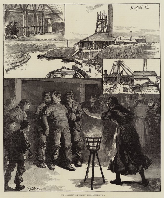 Colliery Explosion nära Accrington av William Heysham Overend
