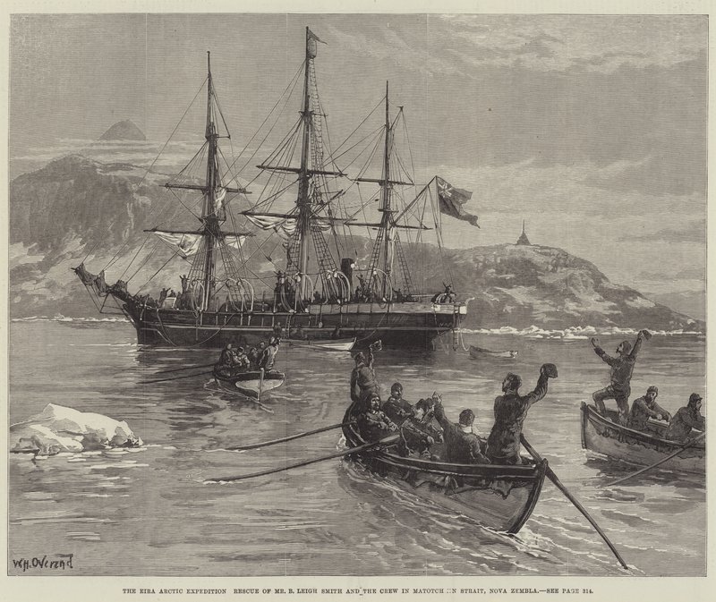 Eira Arctic Expedition, räddning av Mr B Leigh Smith och besättningen i Matotchkin Strait, Nova Zembla av William Heysham Overend