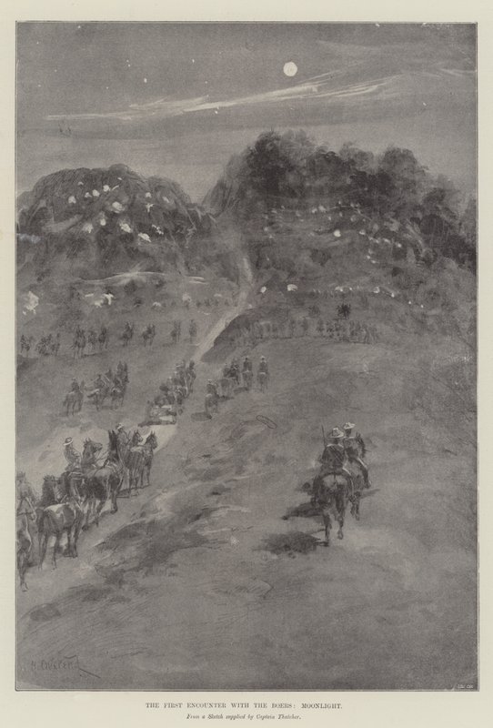 Det första mötet med boerna, Moonlight av William Heysham Overend