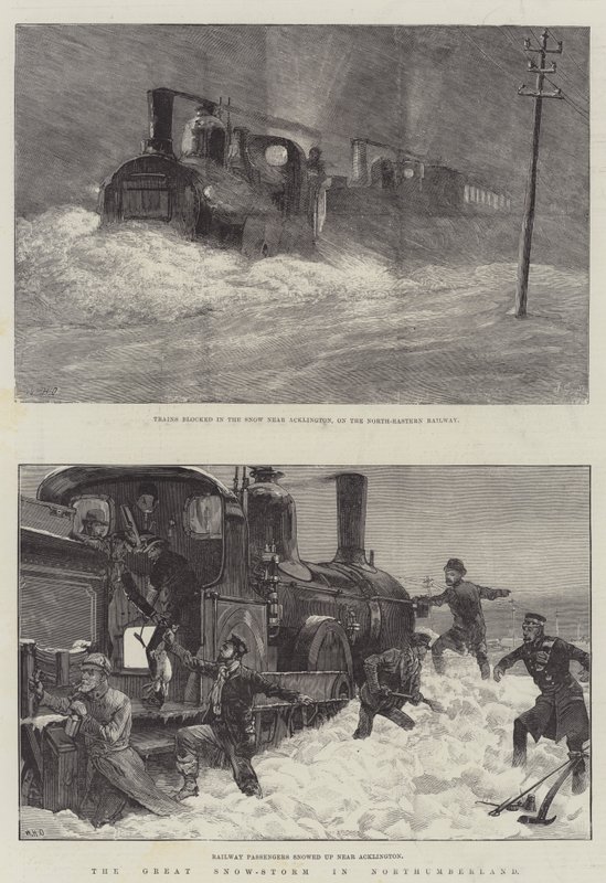 Den stora snöstormen i Northumberland av William Heysham Overend