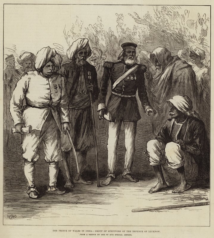 Prinsen av Wales i Indien, grupp överlevande från Lucknows försvar av William Heysham Overend