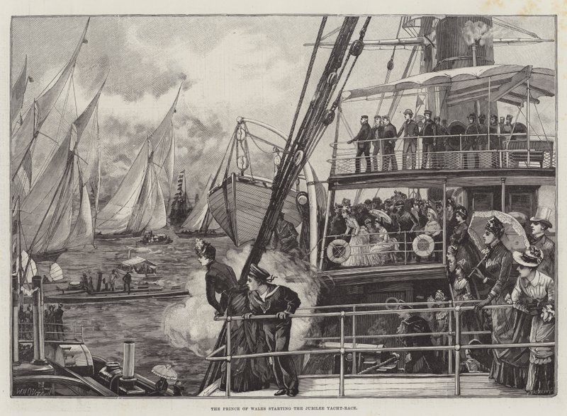 Prinsen av Wales startar Jubilee Yacht-Race av William Heysham Overend