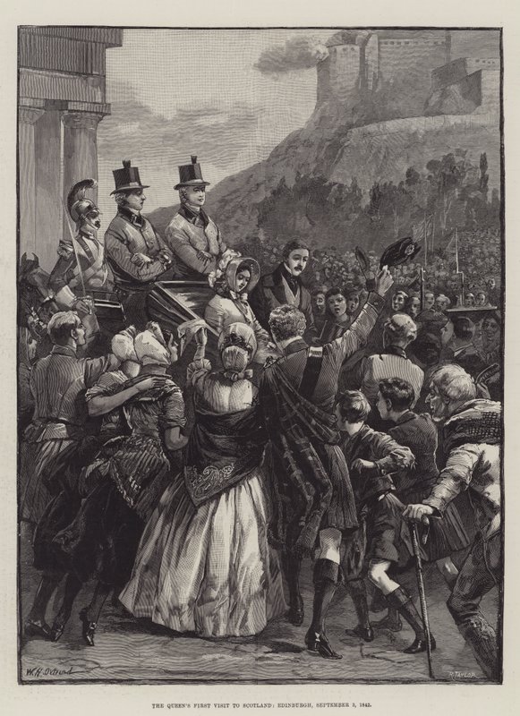 Drottningens första besök i Skottland, Edinburgh, 3 september 1842 av William Heysham Overend