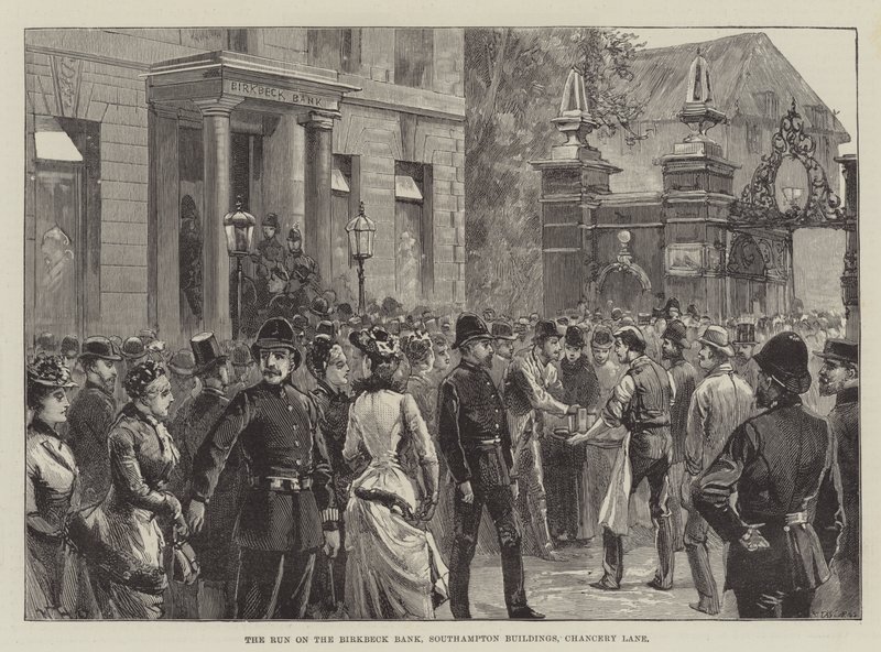 The Run på Birkbeck Bank, Southampton Buildings, Chancery Lane av William Heysham Overend