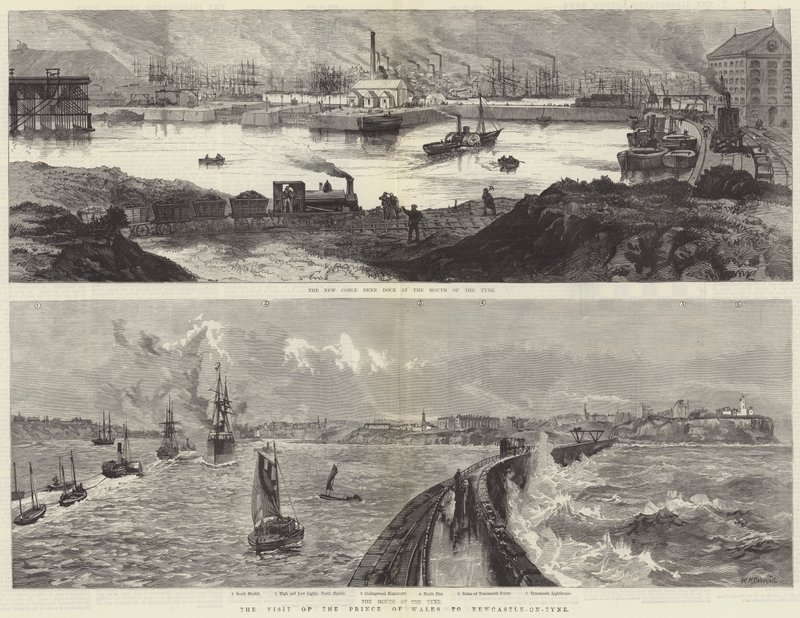 Besöket av prinsen av Wales i Newcastle-on-Tyne av William Heysham Overend
