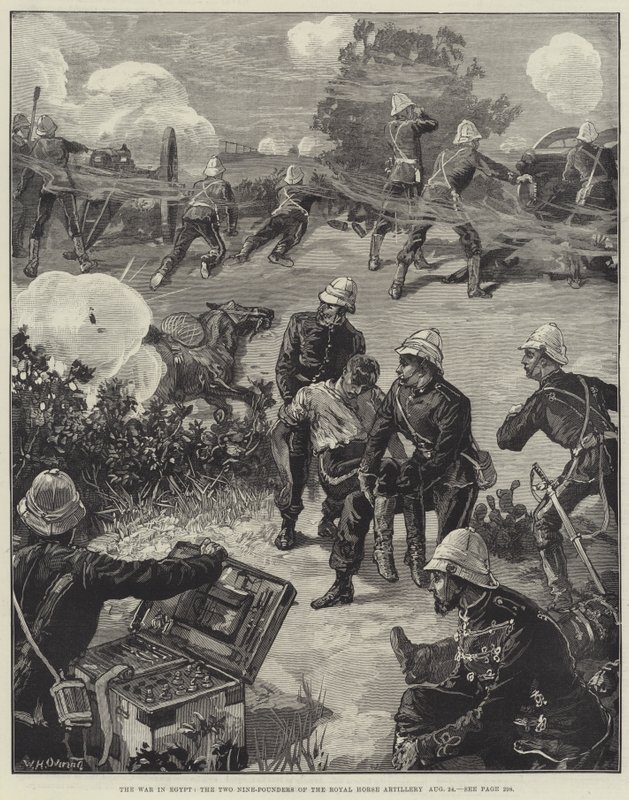 Kriget i Egypten, de två niopundarna från Royal Horse Artillery, 24 augusti av William Heysham Overend