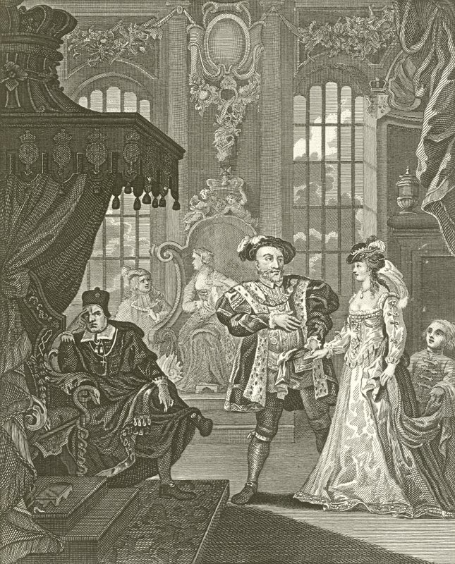 Henrik den åttonde och Anne Boleyn av William Hogarth