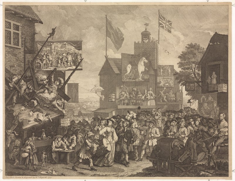 Southwark-mässan av William Hogarth