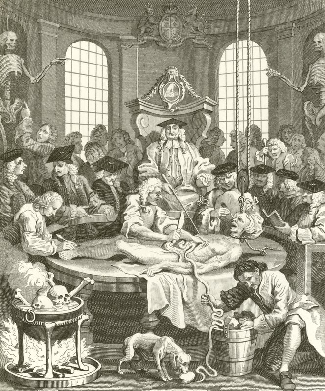 De fyra stegen av grymhet av William Hogarth