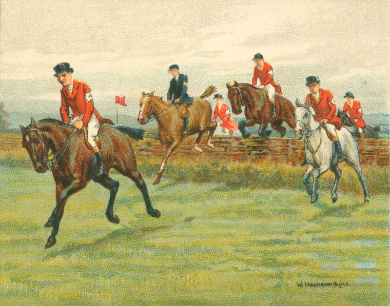 Races Historiska och Moderna, Point-to-Point Races (chromolitho) av William Hounsom Byles