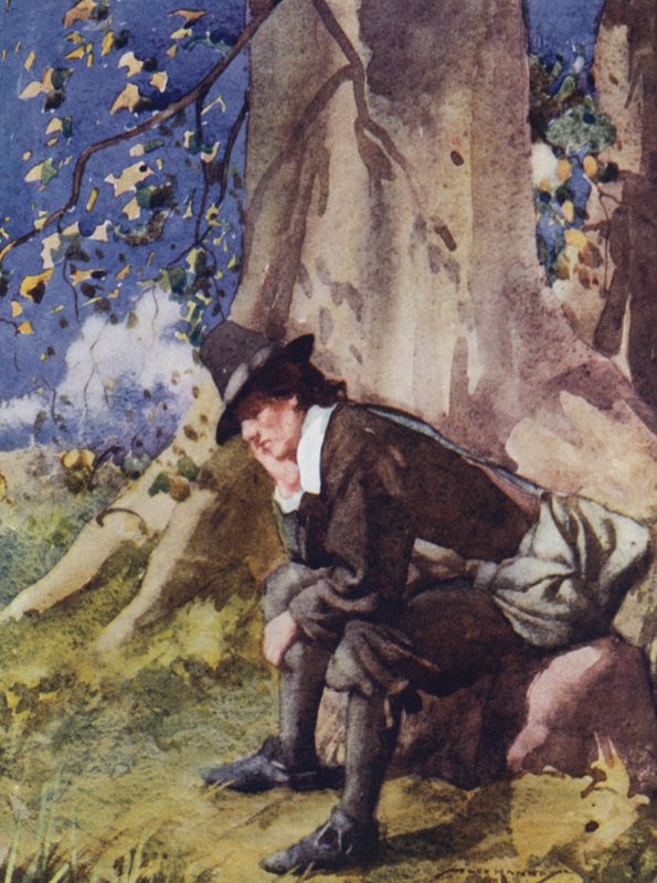 Illustration för The Compleat Angler av Izaak Walton (färg litho) av William Lee Hankey