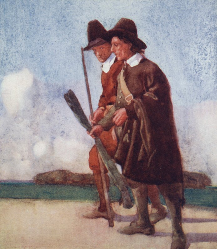 Illustration för The Compleat Angler av Izaak Walton (färg litho) av William Lee Hankey