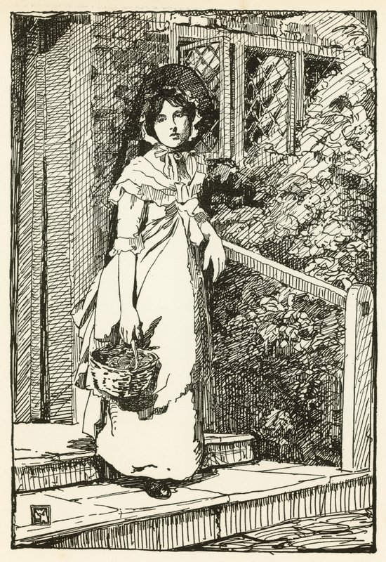 Illustration för The Deserted Village av Oliver Goldsmith (färg litho) av William Lee Hankey