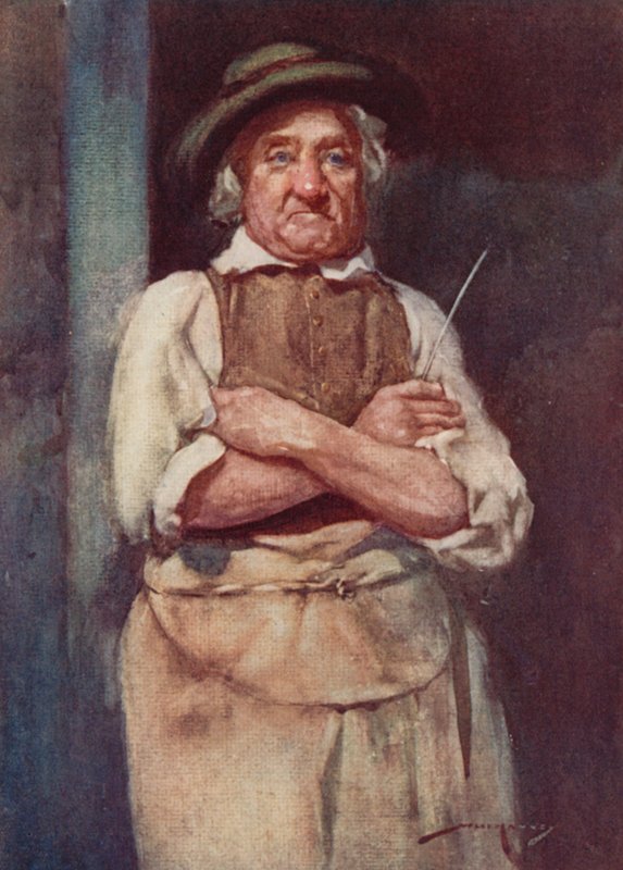 Illustration för The Deserted Village av Oliver Goldsmith (färg litho) av William Lee Hankey