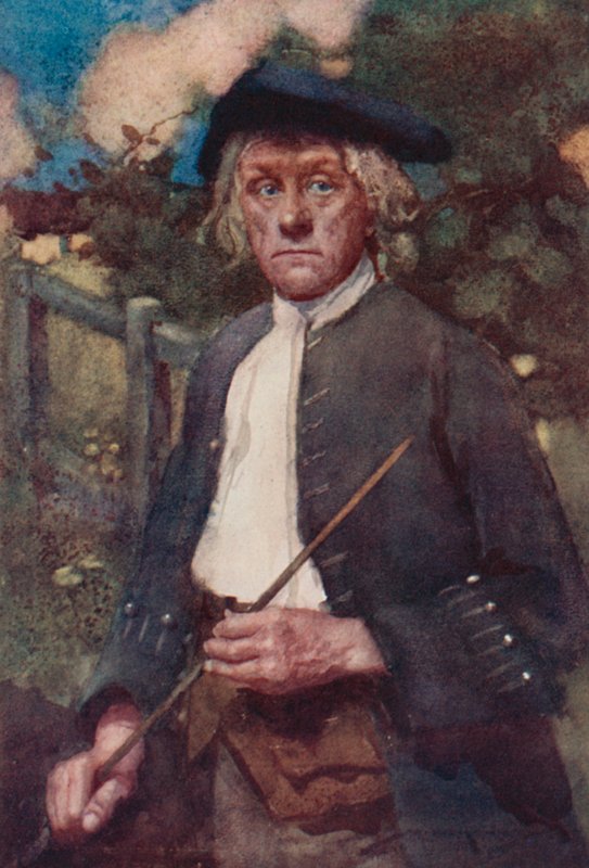 Illustration för The Deserted Village av Oliver Goldsmith (färg litho) av William Lee Hankey