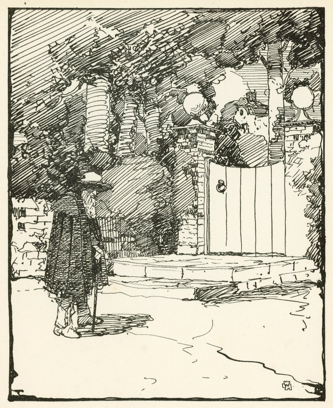 Illustration för The Deserted Village av Oliver Goldsmith (färg litho) av William Lee Hankey