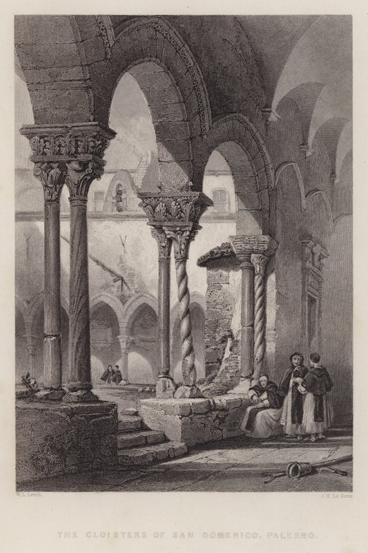 Klostret i San Domenico, Palermo (gravyr) av William Leighton Leitch