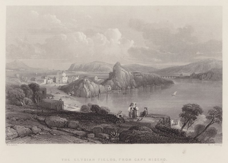 The Elysian Fields, från Cape Miseno, Italien (gravyr) av William Leighton Leitch