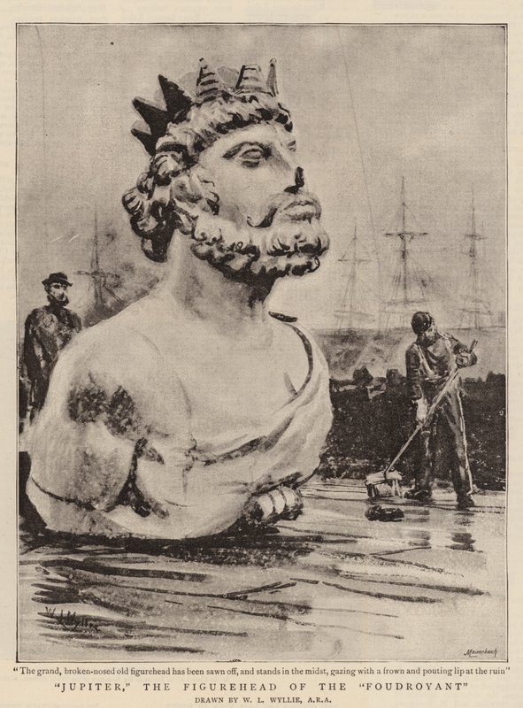 Jupiter, Foudroyantens galjonsfigur av William Lionel Wyllie