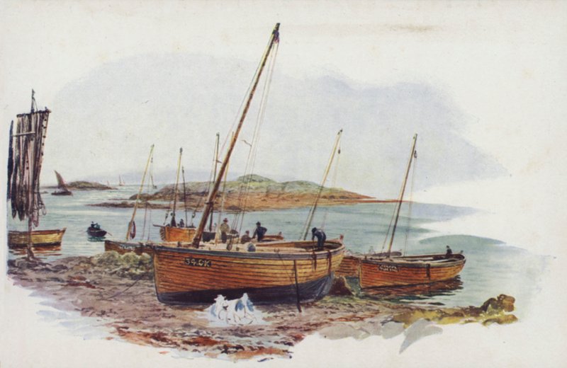 Loch Fyne sillbåtar vid Tarbet av William Lionel Wyllie