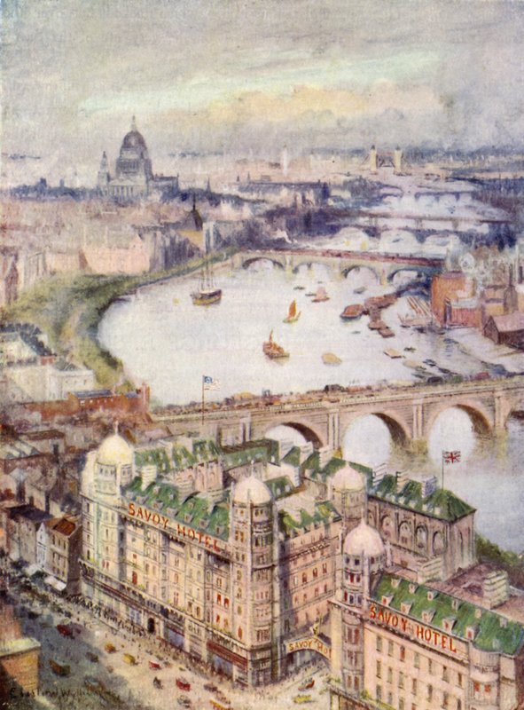 Utsikt från Savoy Hotel, österut av William Lionel Wyllie