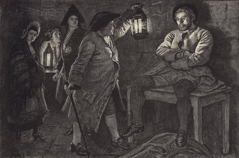 The Bailie upptäcker Rob Roy i fängelset av William Lockhart Bogle