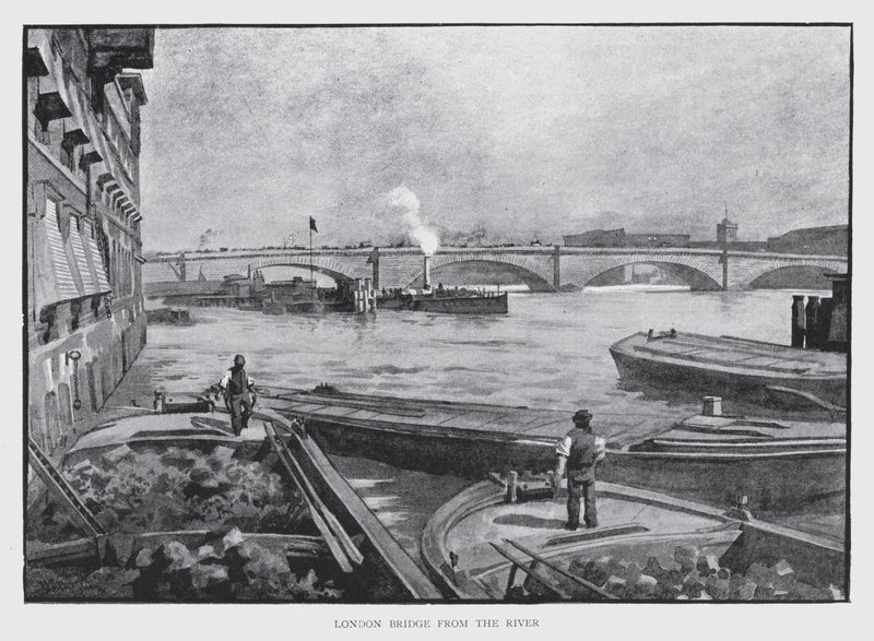 London Bridge for the River (litho) av William Luker