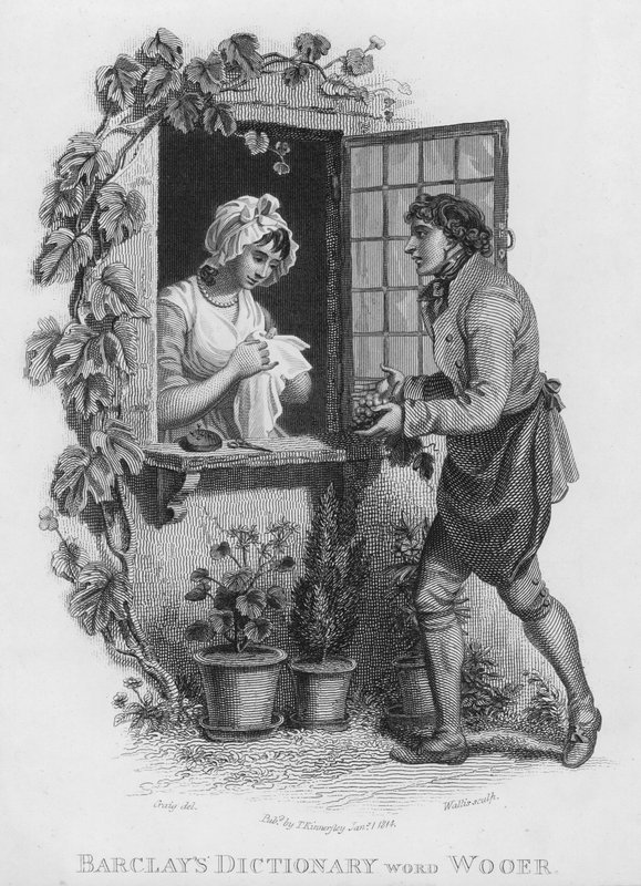 Barclays Dictionary, ord: Wooer (gravyr) av William Marshall (after) Craig