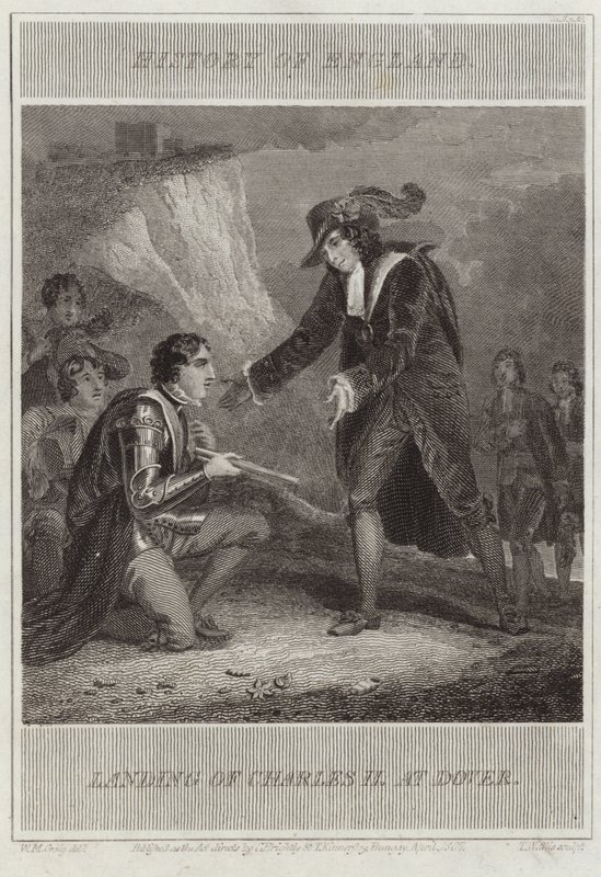 Landstigning av Charles II vid Dover av William Marshall Craig
