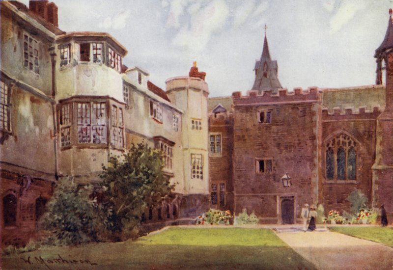 En gammal domstol i Queens College av William Matthison