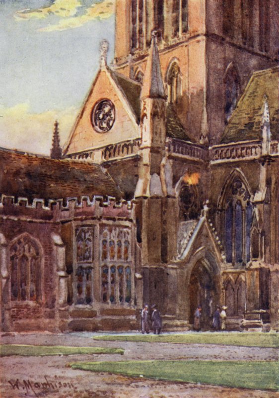 Ingång till St Johns College Chapel från första domstolen av William Matthison