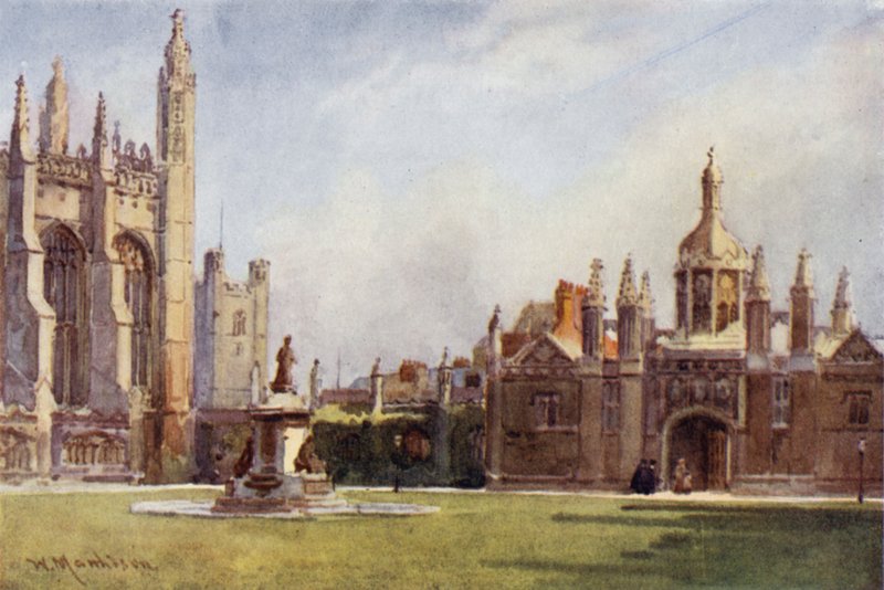 Kings College Chapel och Entrance Court, från Fellows Buildings av William Matthison
