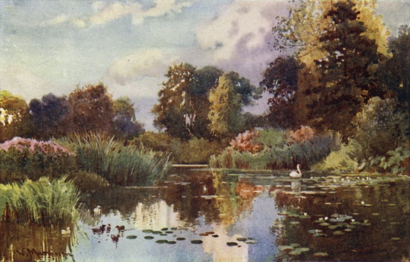 Sjön i botaniska trädgårdar av William Matthison