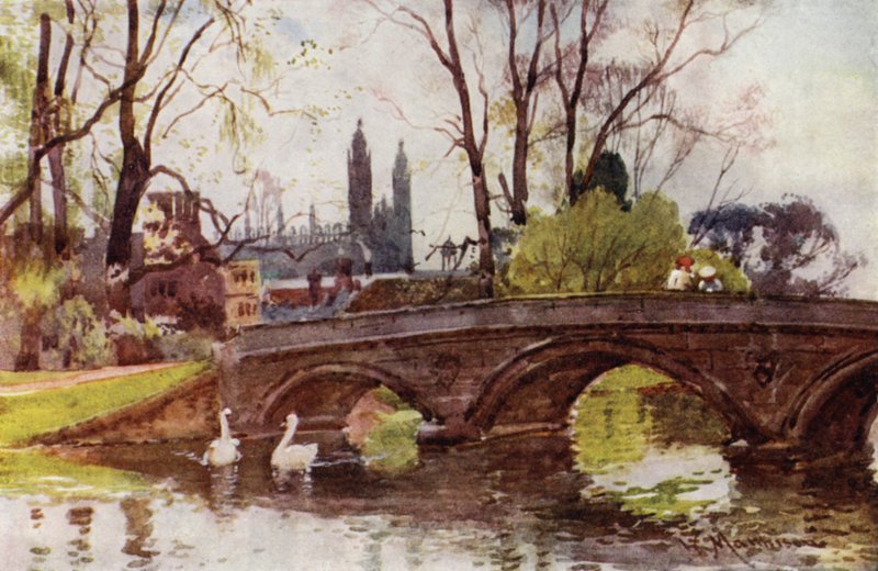 Trinity Bridge, Kings College Chapel i fjärran av William Matthison