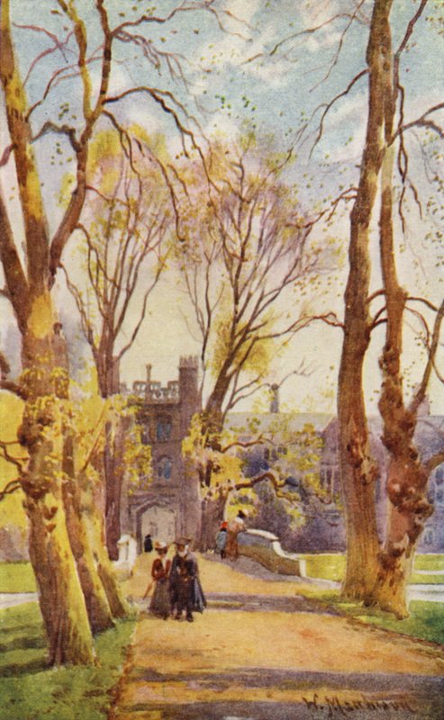 Trinity College Bridge och Avenue, med Gate som leder in till New Court av William Matthison