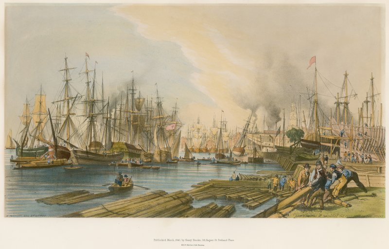 Ship Building at Limehouse, presidenten på lagren av William Parrott