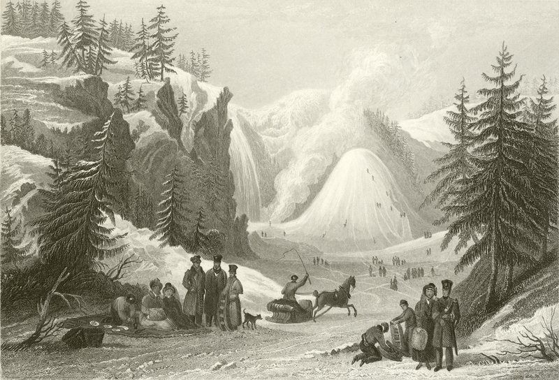 Montmorency Waterfall and Cone, nära Quebec av William Purser