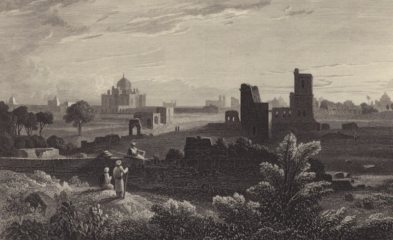 Humayuns grav, Delhi (gravyr) av William Purser