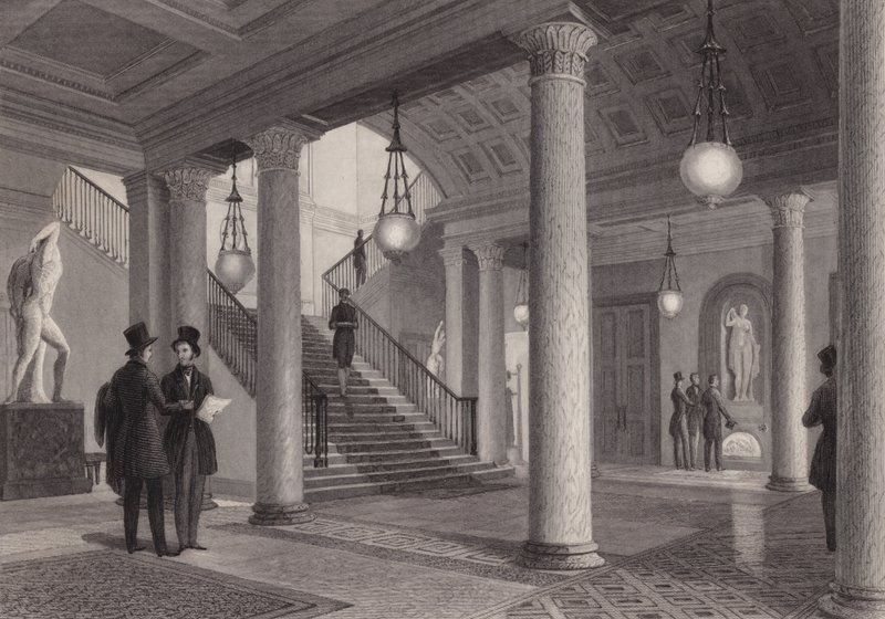 Hall of the Athenaeum Club, Westminster, London (gravyr) av William Radclyffe