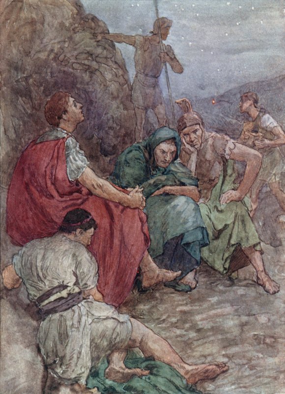 Brutus och hans följeslagare efter slaget vid Filippi av William Rainey